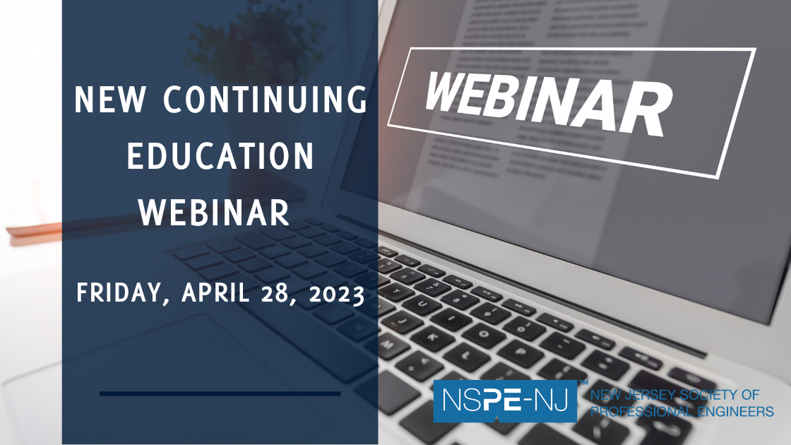 New Continuing Education Webinar Friday, April 28, 2023